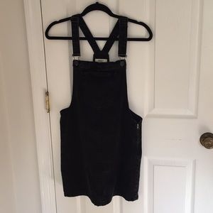 blue jean overall dress